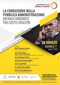 locandina convegno corruzione PA SAA