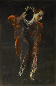 Mostra di Kokocinski, La Vita e La Maschera: da Pulcinella al Clown Alessandro Kokocinski Il magico sogno di un comico 2012 Tecnica olio su tela 194 x 130 cm Fondazione Alessandro Kokocinski copyright: © Manuela Giusto