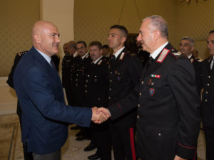 On. Alfano in visita al Comando dei Carabinieri "Ogaden"