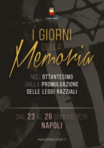 Comune di Napoli, il programma dei Giorni della Memoria 2018 