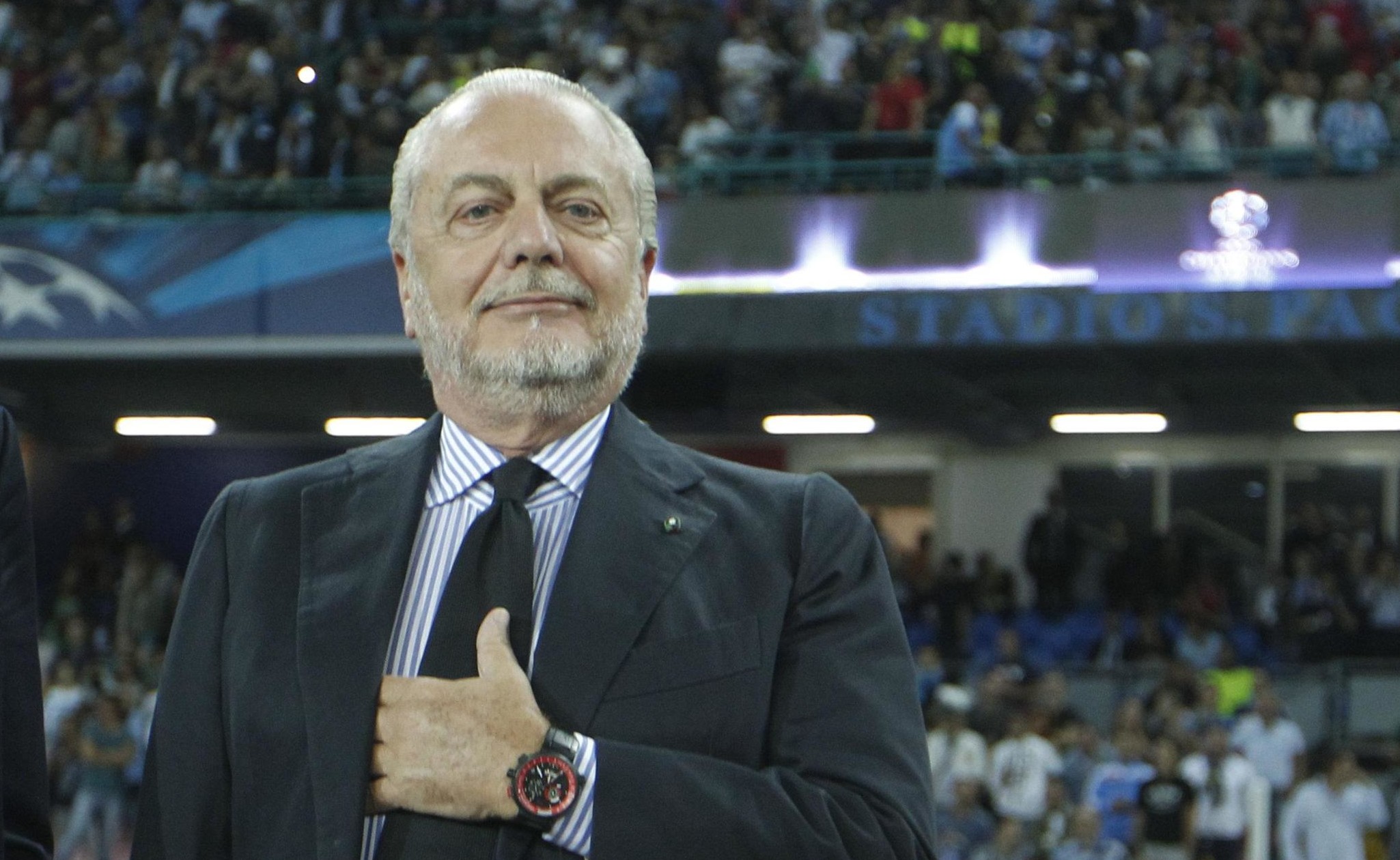 Calcio Napoli, De Laurentiis ai tifosi: venite a sostenerci