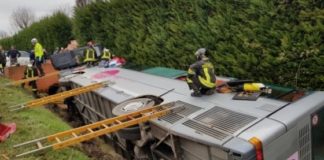 Ultime notizie di cronaca. Mantova, si ribalta bus con bambini a bordo: 28 feriti