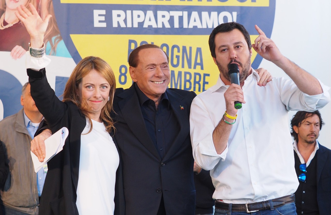 Matteo Salvini in conferenza stampa: 