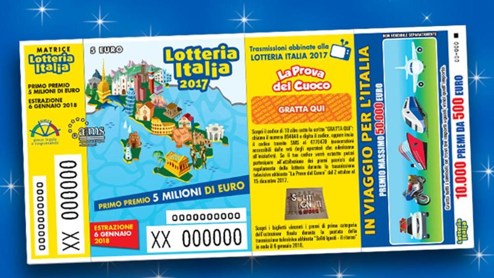 Lotteria Italia, il biglietto vincente da 5 milioni venduto ad Anagni