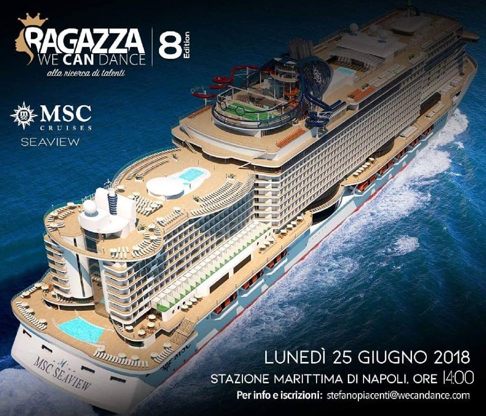 Ragazza We Can Dance approda sulla nave Msc Seaview