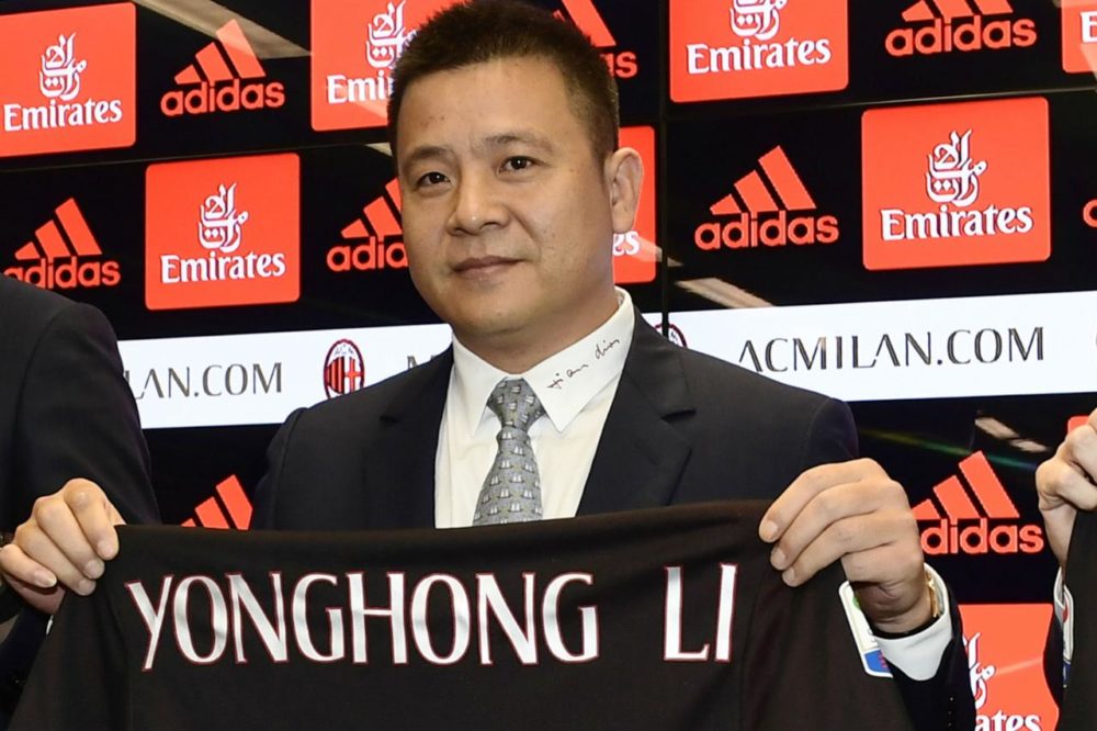 Milan, ex presidente Yonghong Li indagato per falso in bilancio