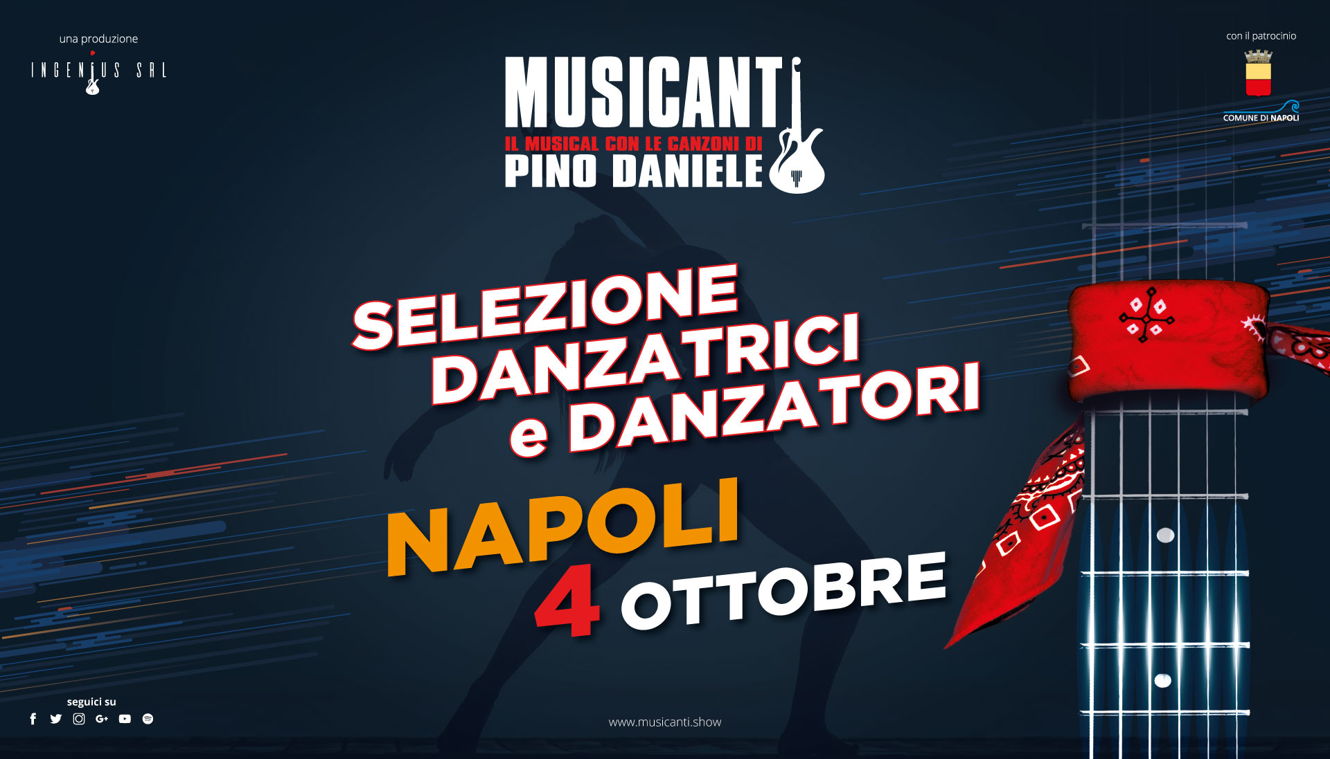 'Musicanti', il musical con le canzoni di Pino Daniele. AAA cercasi ballerini 'Musicanti', il musical con le canzoni di Pino Daniele. AAA cercasi ballerini