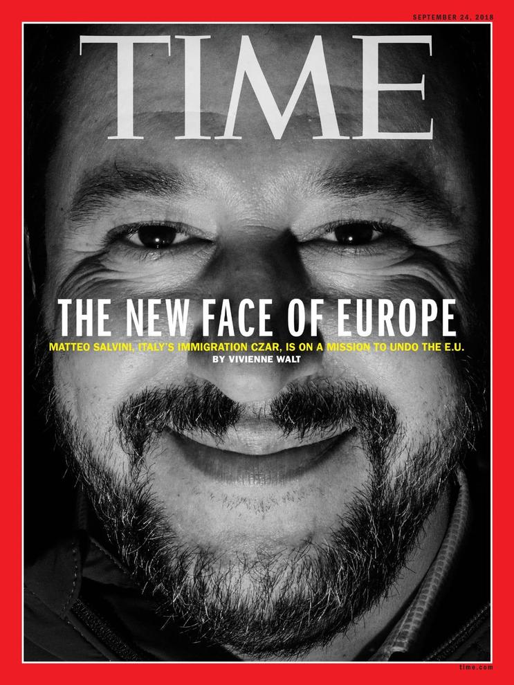 Salvini sulla copertina di Time come 