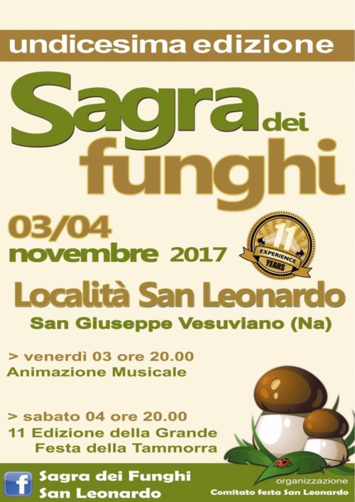 San Giuseppe Vesuviano, ritorna la Festa della Tammorra e la Sagra dei Funghi