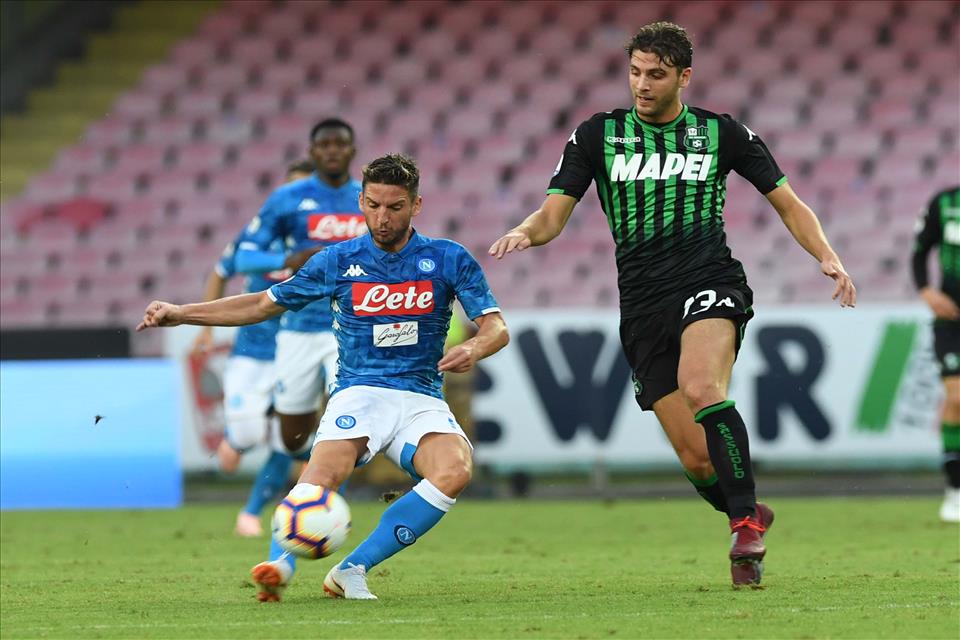 Calcio Napoli, Ounas ed Insigne piegano il Sassuolo