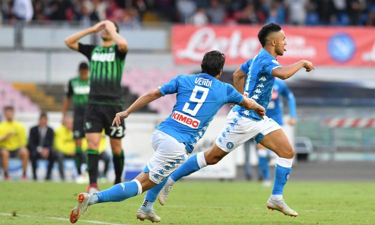 Calcio Napoli, Ounas ed Insigne piegano il Sassuolo