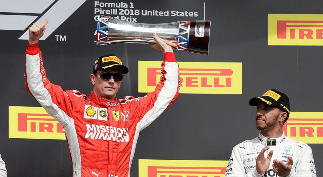 Formula 1, Raikkonen vince GP USA: festa rimandata per Hamilton