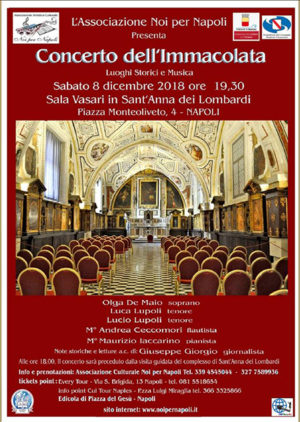 'Noi per Napoli' presenta il Concerto dell’Immacolata nella Sala del Vasari