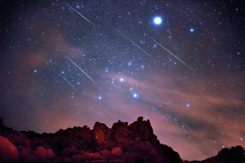 La notte delle Geminidi, sciame meteorico delle stelle cadenti d’inverno