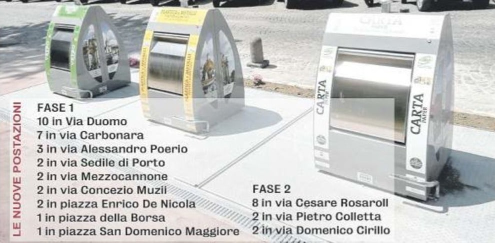 Rifiuti: al Centro Storico di Napoli arrivano nuovi cassonetti interrati