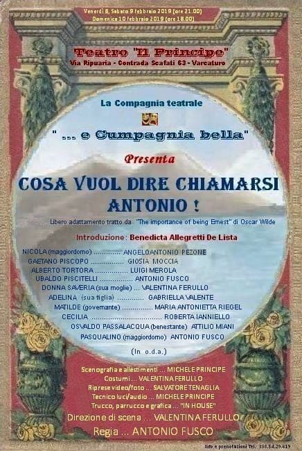 Cosa vuol dire chiamarsi Antonio! Ecco lo spettacolo di Antonio Fusco