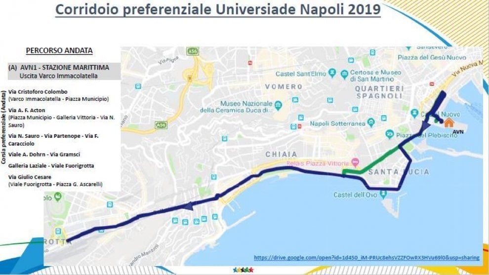 Universiadi a Napoli, Lungomare aperto alle auto: corsia preferenziale per 20 giorni