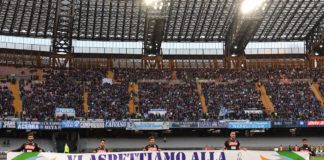 Universiade 2019: Al San Paolo uno striscione degli azzurri per il grande evento sportivo