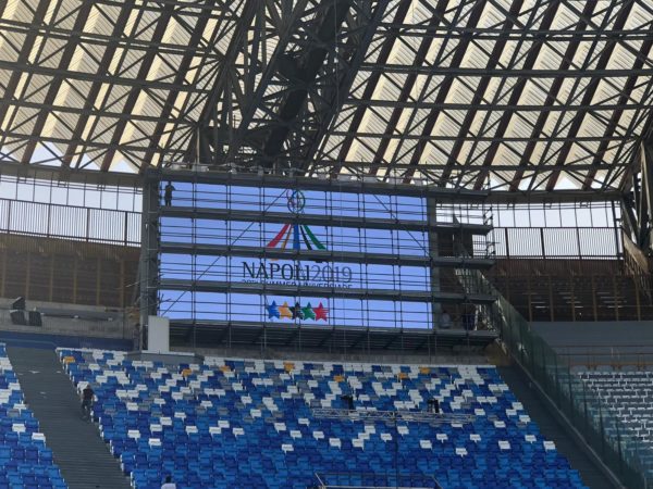 Universiade: E' pronto il maxi schermo allo Stadio San Paolo
