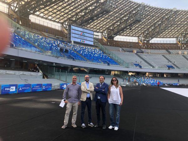 Universiade: E' pronto il maxi schermo allo Stadio San Paolo Universiade: E' pronto il maxi schermo allo Stadio San Paolo