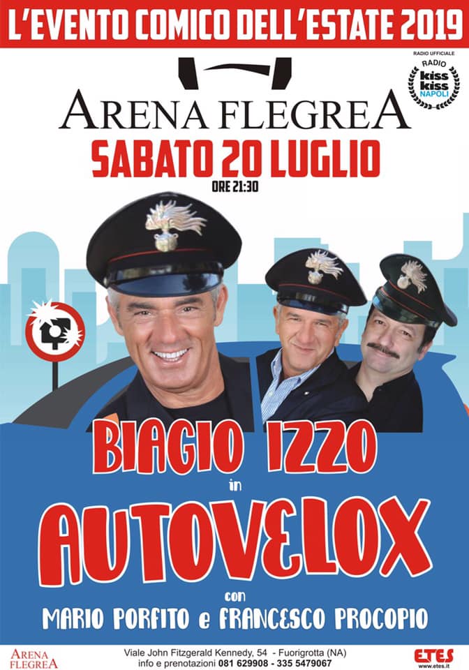 Biagio Izzo all'Arena Flegrea con la commedia 'Autovelox'