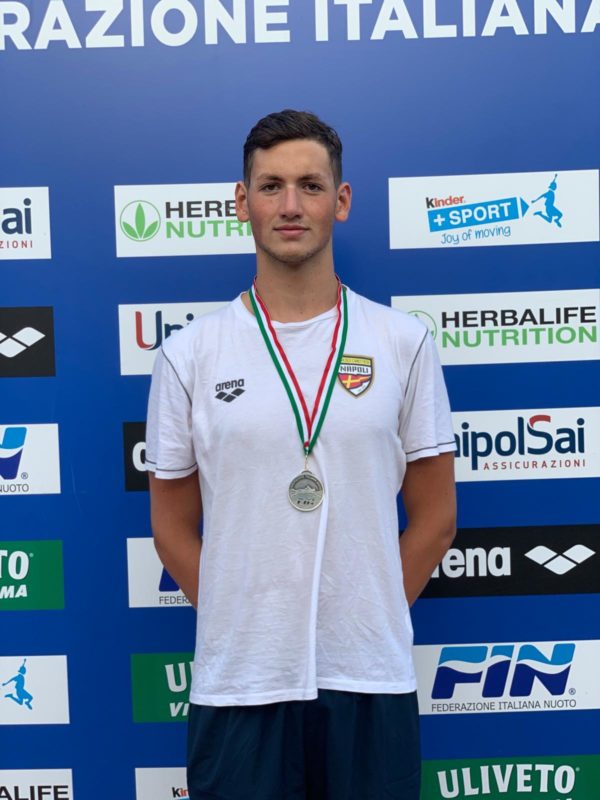 Nuoto, Pasquale Giordano vince la medaglia d’argento ai Campionati Italiani