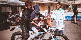 Mototerapia all'Ospedale Pausilipon di Napoli: tutti i bambini in sella con il team di Vanni Oddera