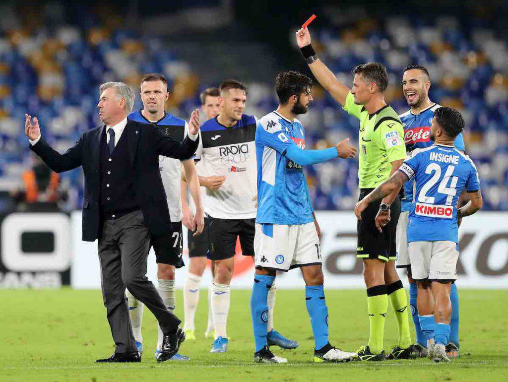 Calcio Napoli, Ancelotti squalificato per una giornata