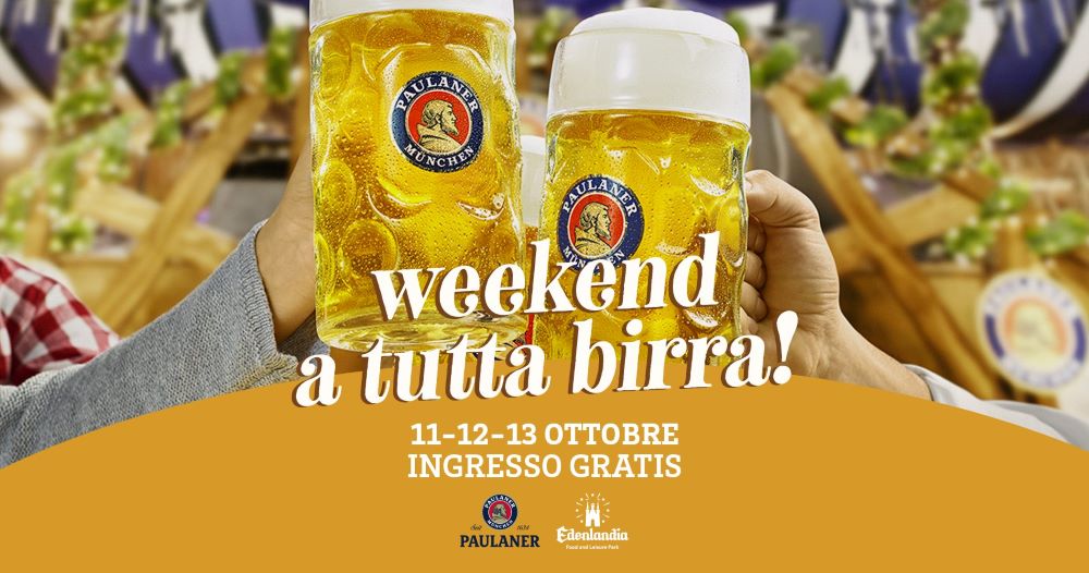 Edenlandia: dall’11 al 13 ottobre sarà un “Weekend a tutta birra”