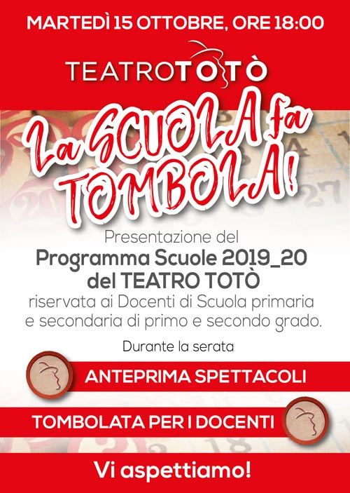 Al Teatro Totò la scuola fa tombola