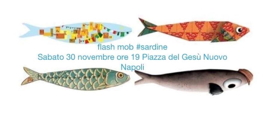 Le “sardine” anche a Napoli: il 30 novembre flash-mob contro Salvini e la Lega