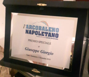 A Giuseppe Giorgio premio speciale per il giornalismo l'Arcobaleno Napoletano