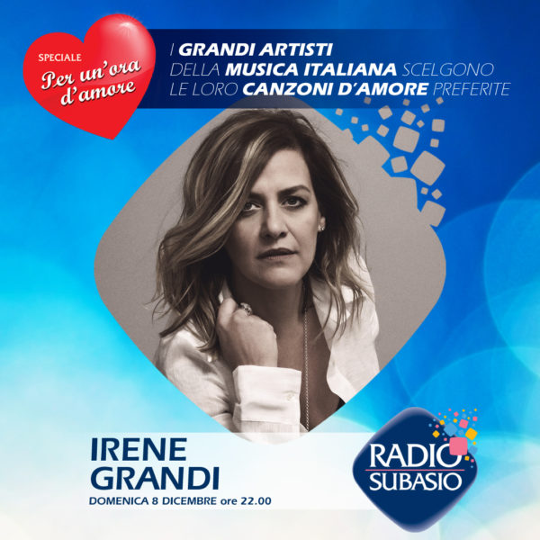 Radio Subasio: Irene Grandi ospite a Speciale Per Un’Ora d’Amore