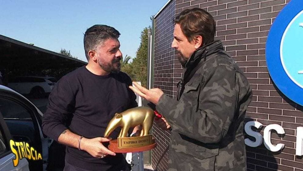 Calcio Napoli, consegnato il Tapiro d'oro a Gattuso dopo la sconfitta