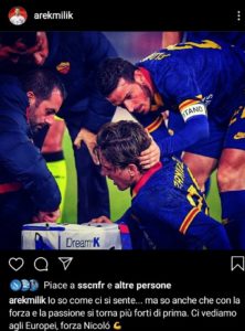 Zaniolo operato, la carica di Milik: "Ci vediamo agli Europei"