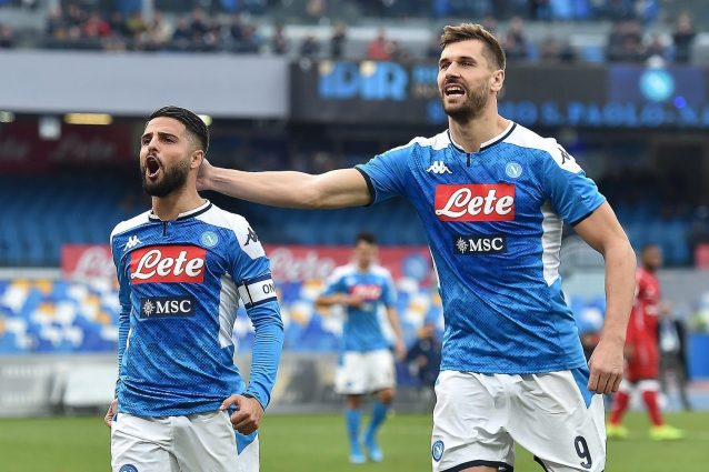 Napoli-Perugia 2-0: la doppietta su rigore di Insigne trascina gli azzurri