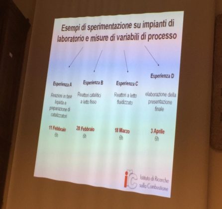 Gli allievi dell’Istituto Caselli-De Sanctis di Napoli in formazione presso i laboratori dell’IRC