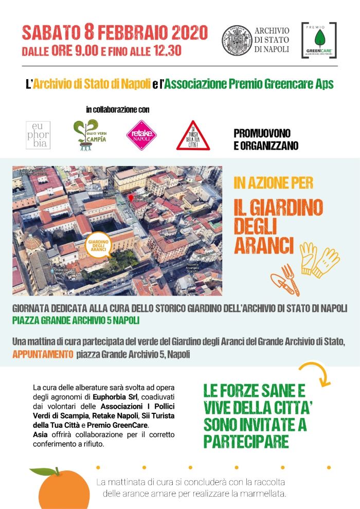 Archivio di stato di Napoli: i cittadini in azione per il Giardino degli Aranci