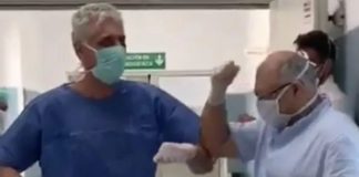 Coronavirus, applausi per il primo paziente guarito al Loreto Mare (Video)