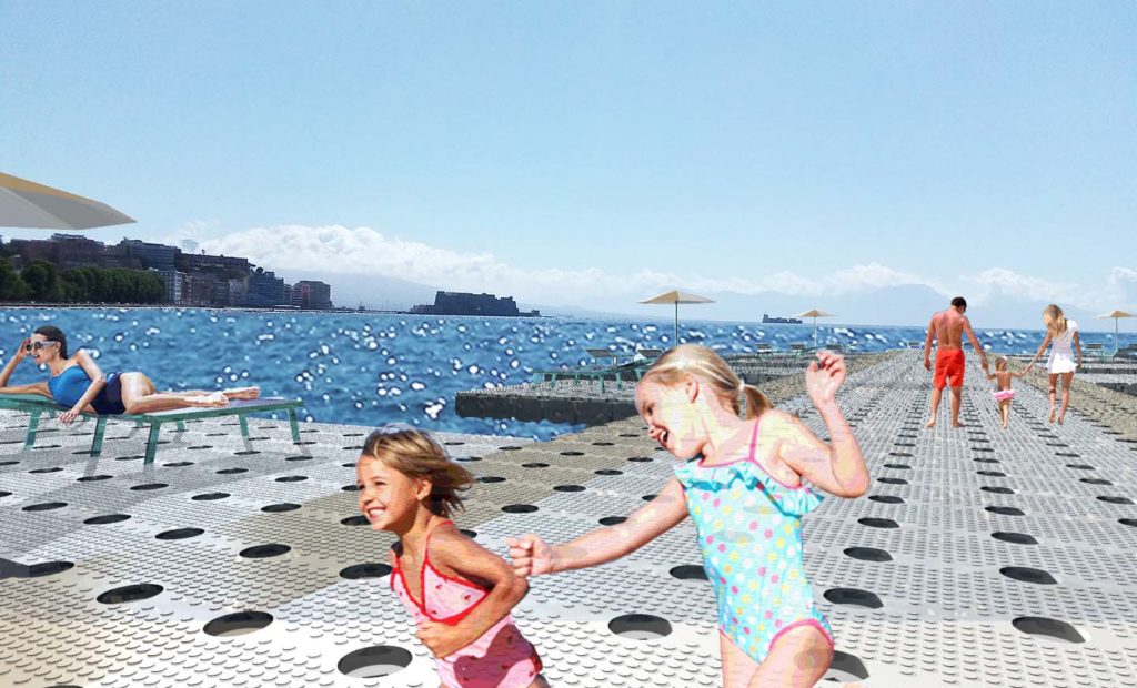 'Isoliamoci', il progetto di pontili galleggianti sul lungomare di Napoli [FOTO]