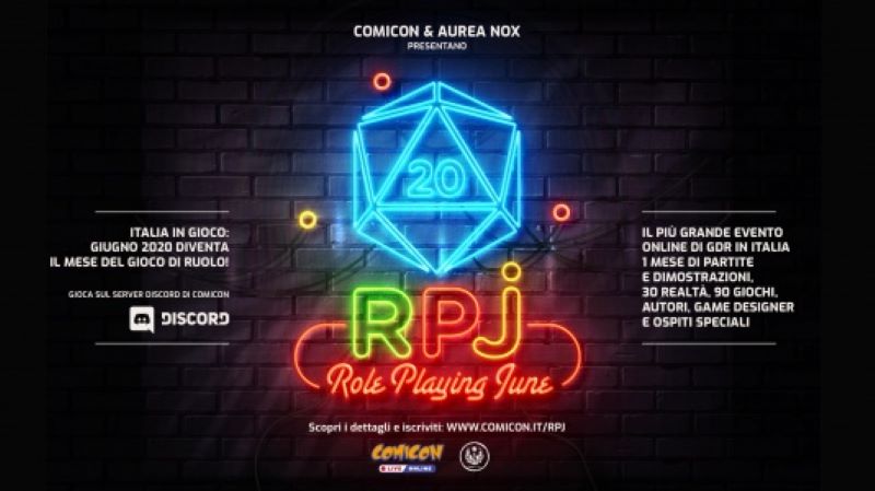 Comicon, arriva RPJ: il più grande evento online di Gioco di Ruolo in Italia