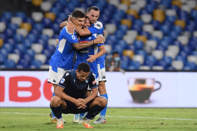 Il Calcio Napoli vince al San Paolo 3-1. Gol di Fabian, Insigne e Politano