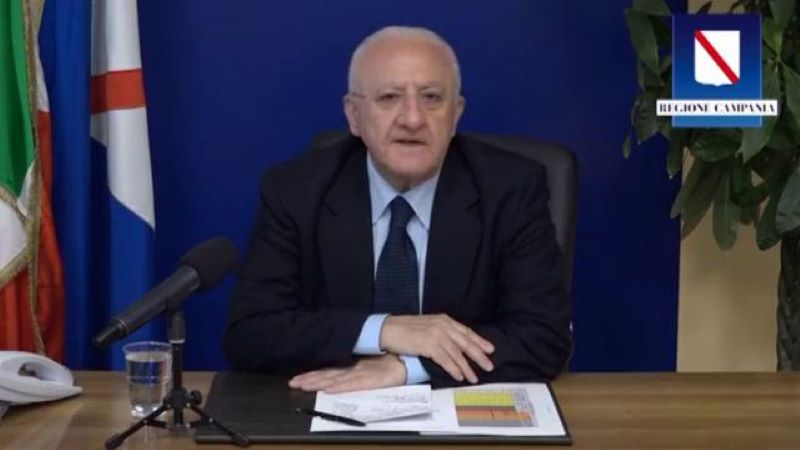 De Luca sul Covid 19 in Campania: “Situazione sotto controllo” (VIDEO)