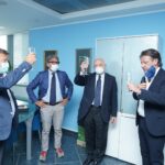 Vincenzo De Luca in visita alla sede di NetCom Group