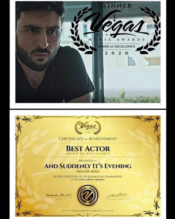 Vegas Movie Awards ™ (VMA), premiato l'attore partenopeo Paco De Rosa