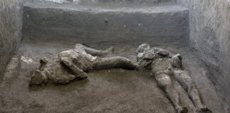 Pompei, ritrovati integri i corpi di due fuggiaschi