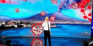 Massimo Giletti e il Vesuvio che erutta Covid: è polemica