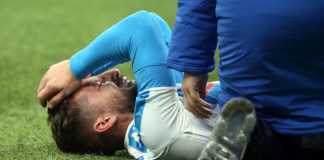 Calcio Napoli, Mertens fuori 3 mesi per intervento spalla