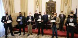 I premiati della 9a edizione del Premio di giornalismo Francesco Landolfo