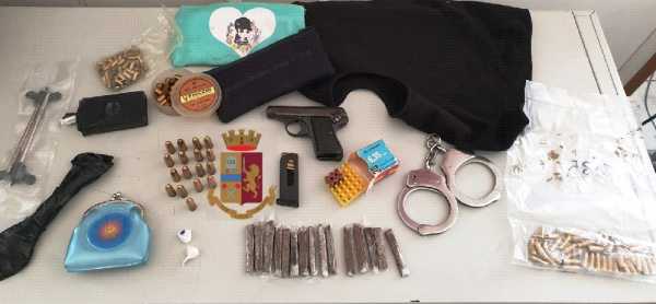 Fuorigrotta: sequestrata una pistola, munizioni e droga in via Rossetti